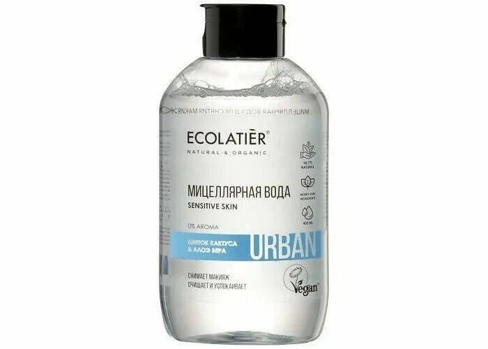 ECL Мицеллярная вода для снятия макияжа кактус & алое вера 600 мл