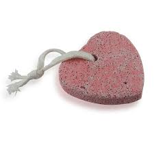 ELLIS Пемза RF 069 сердце розовое с верёвочкой