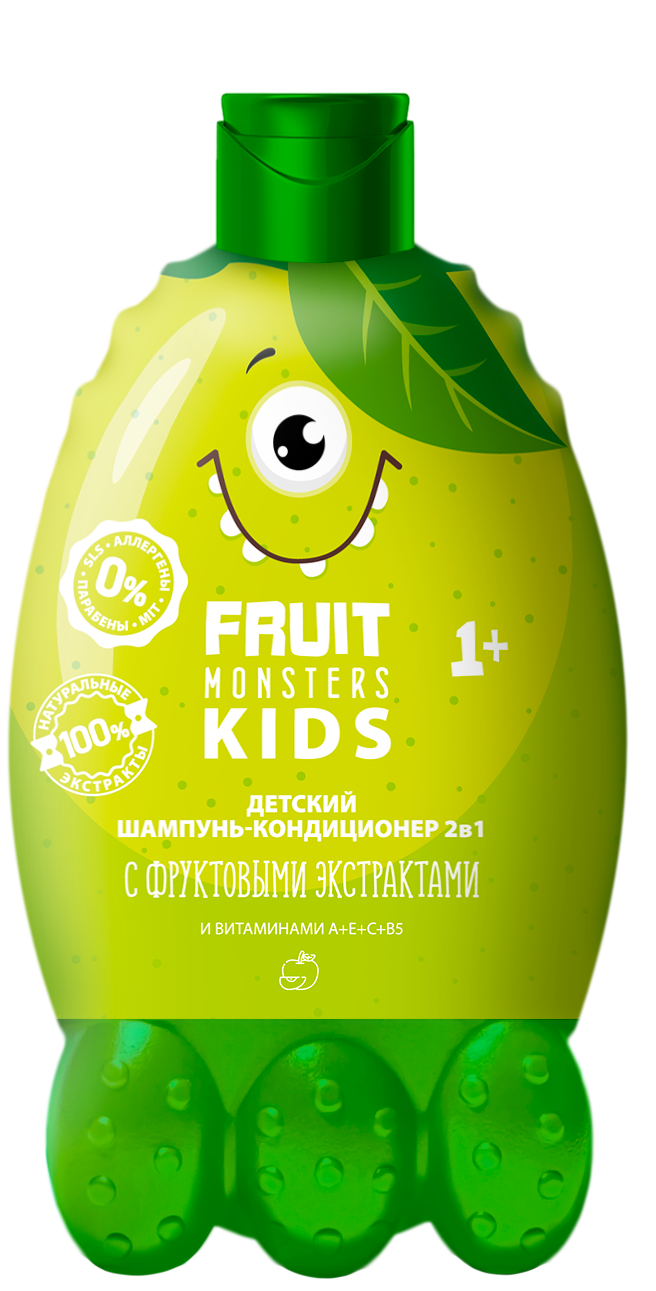ФРУТОМОНСТРЫ Шампунь-кондиц. 2в1 детский Яблоко, 400 мл