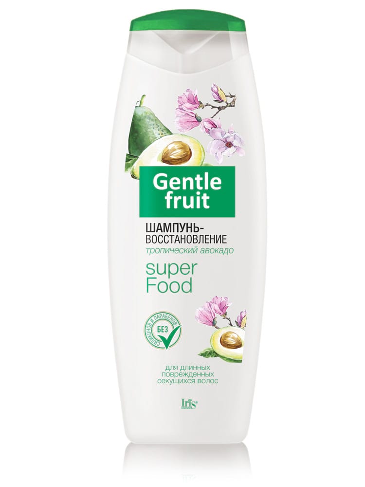 IRIS GENTLE FRUIT Шампунь-восстановление Тропический авокадо флакон 400мл