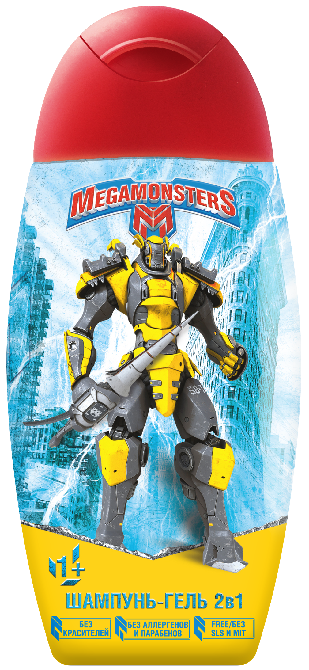 МЕГАМОНСТРЫ Шампунь-гель детский 2в1 300мл