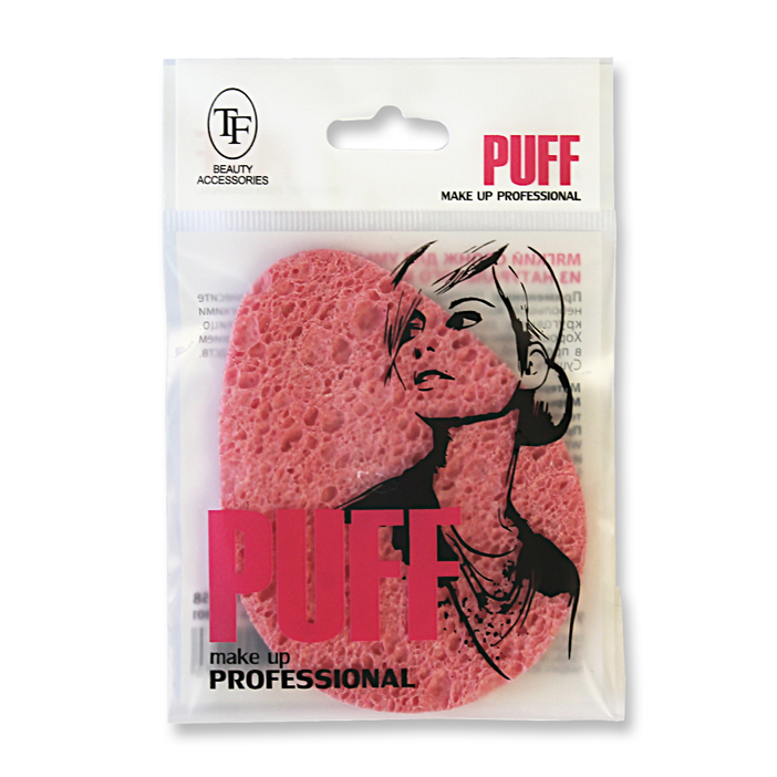 СТТ58 ТF Спонж  для умывания в форме капли розового цвета 