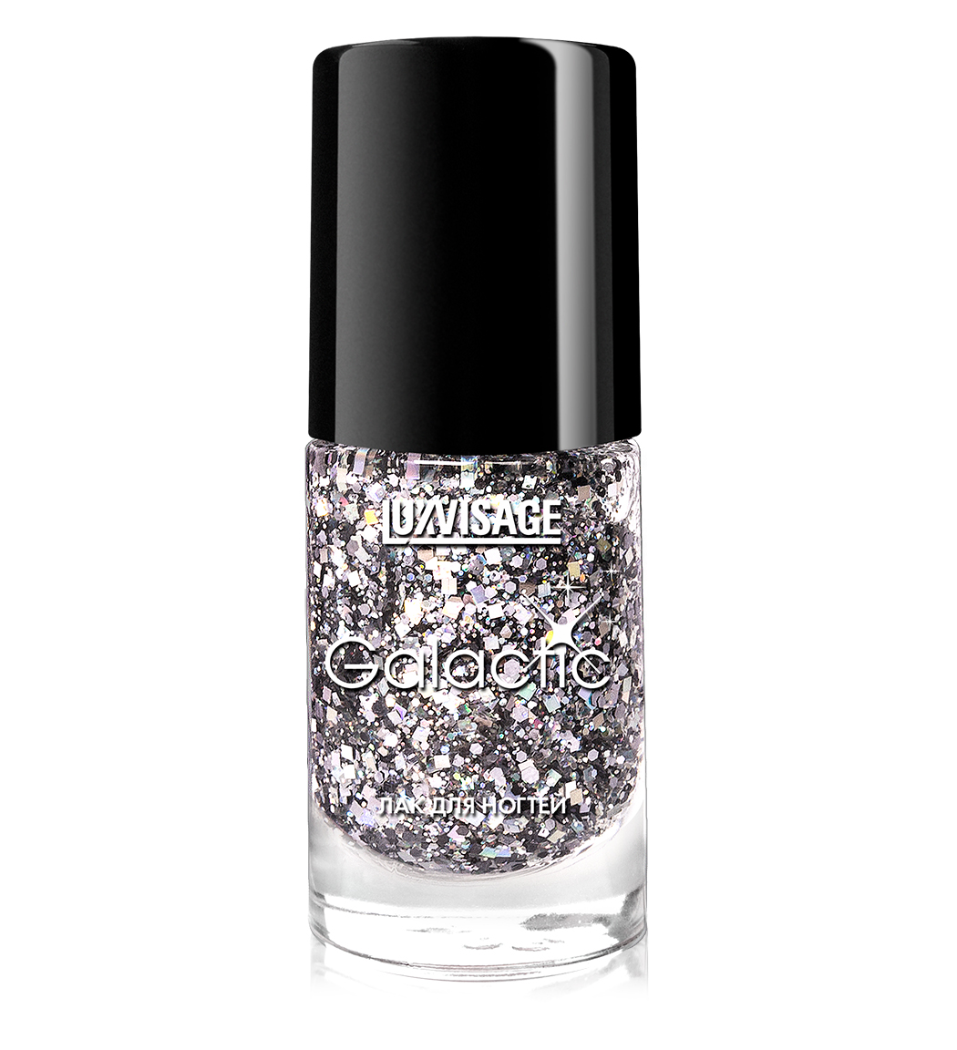 LuxVisage Лак Galactic тон 206 разноцветные блестки