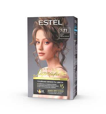 ESTEL COLOR Signature Стойкая крем-гель  д/в тон 7/71 Фраппе