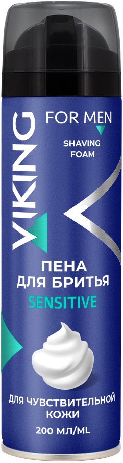 Viking: Пена д/бритья "SENSITIVE" для чувствительной кожи 200мл