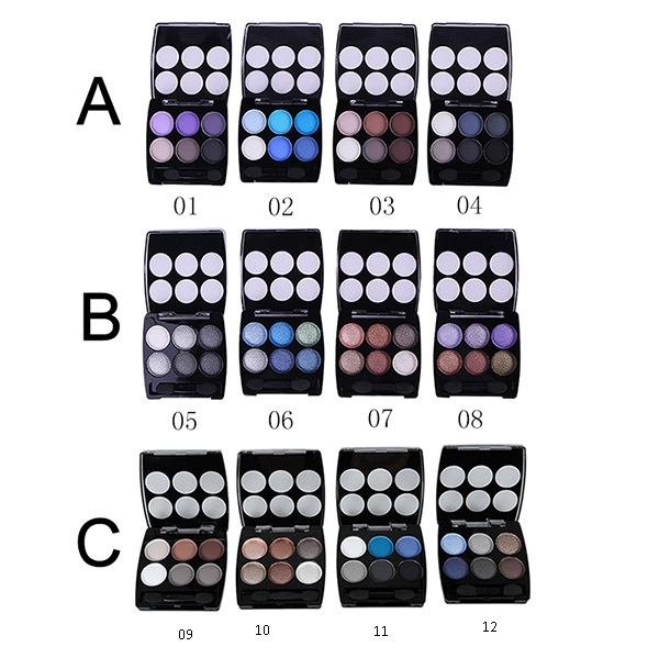 Farres Тени для век 1012-C 6 цвет.перламутровые/матовые тон 09