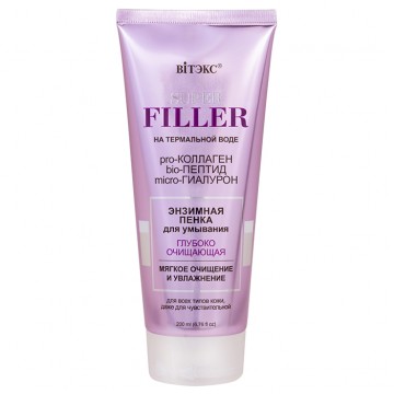 ВИТЕКС SUPER FILLER на терм.воде Энзимная пенка для умывания Глубоко Очищающая, 200мл./15шт