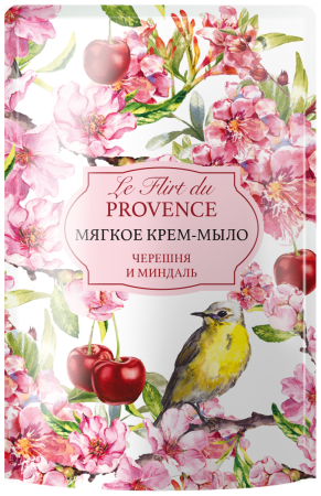 Le Flirt Крем-мыло Черешня и миндаль ДОЙ-ПАК 500мл