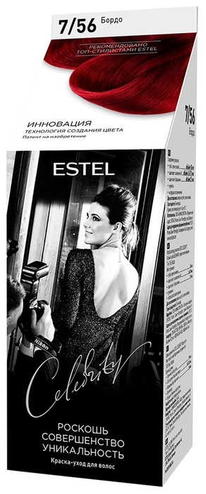 ESTEL CELEBRITY Краска-уход д/волос 7/56 бордо