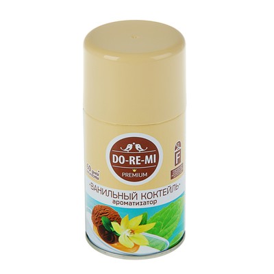 Ароматизатор воздуха (СМЕННЫЙ БЛОК) До-ре-ми Премиум Ванильный коктейль 250мл К/12шт 