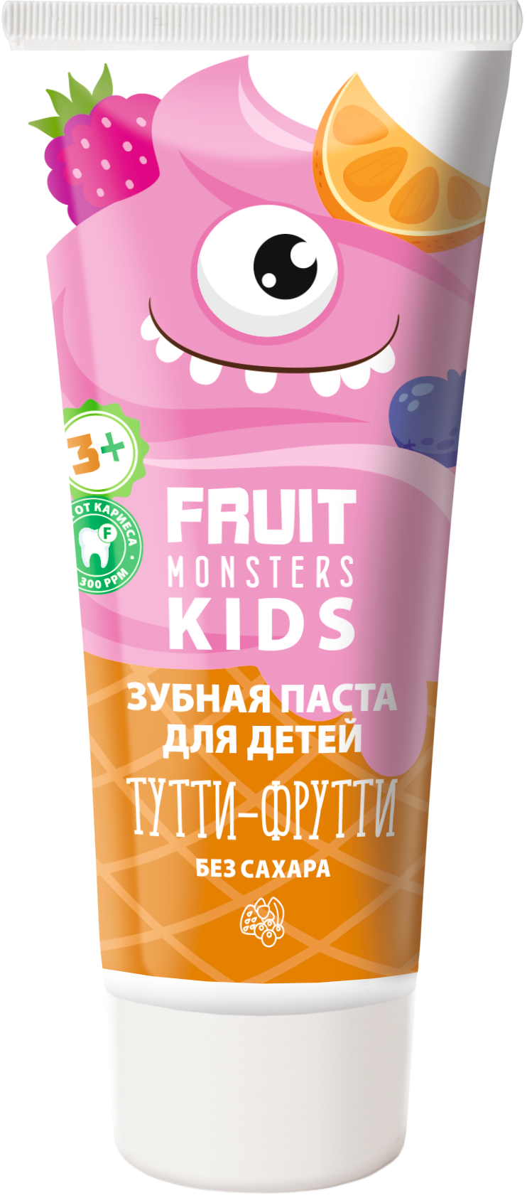 ФРУТОМОНСТРЫ Зубная паста детская Тутти Фрутти, 60 мл