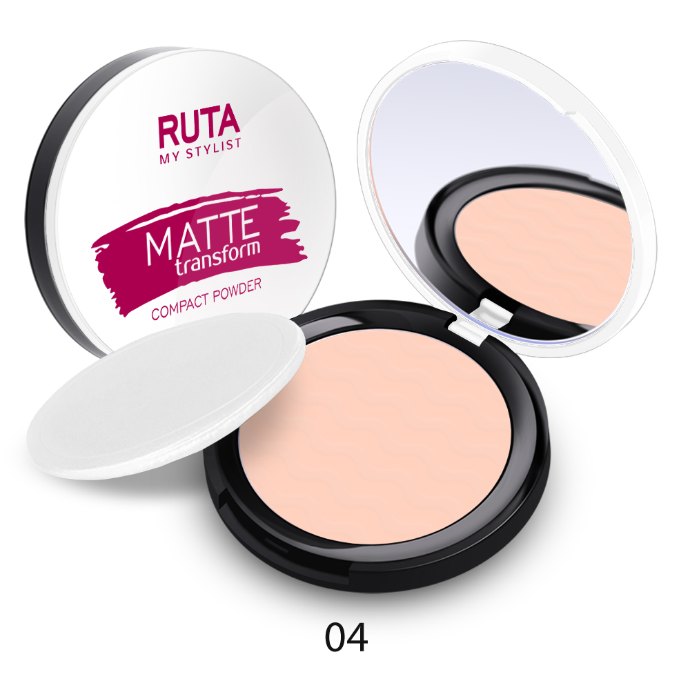 РУТА Пудра компактная MATTE TRANSFORM 04 пудровый беж