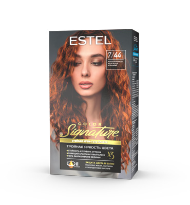 ESTEL COLOR Signature Стойкая крем-гель д/в тон 7/44 Морской коралл
