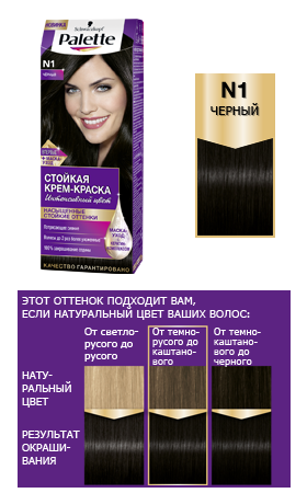 Palette краска д/в N1 черный