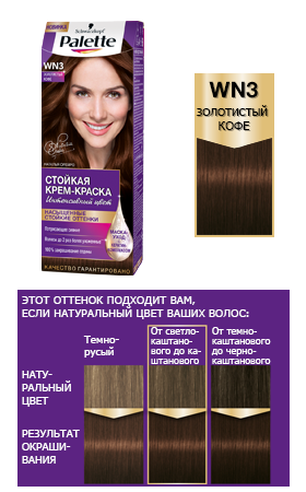 Palette краска д/в WN3 золот.кофе
