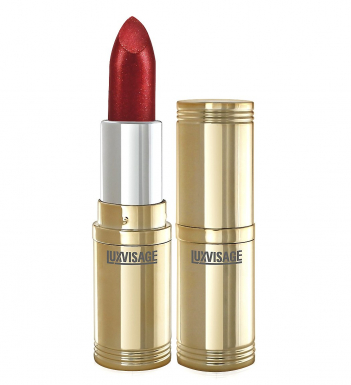 LuxVisage Губная помада LuxVisage тон 33 красный с глиттерами и жемчужным перламутром