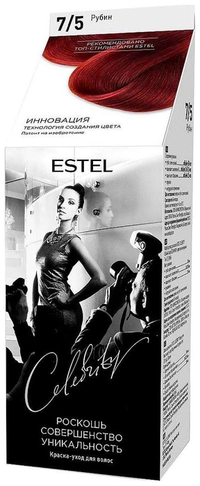 ESTEL CELEBRITY Краска-уход д/волос 7/5 рубин