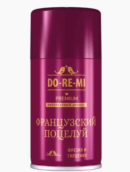 Ароматизатор воздуха (СМЕННЫЙ БЛОК) До-ре-ми Премиум Французкий поцелуй 250мл К/12шт 
