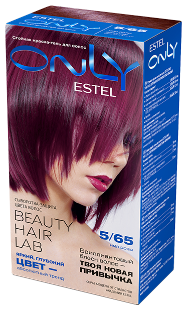 ESTEL ONLY  Стойкая краска-гель д/волос 5/65 светл. шатен фиолет.-красн.