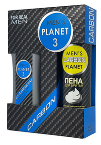 Фестива ПН 572 Men's Planet Carbon 3мужской (Шампунь 250мл+Пена д/бритья 200мл)