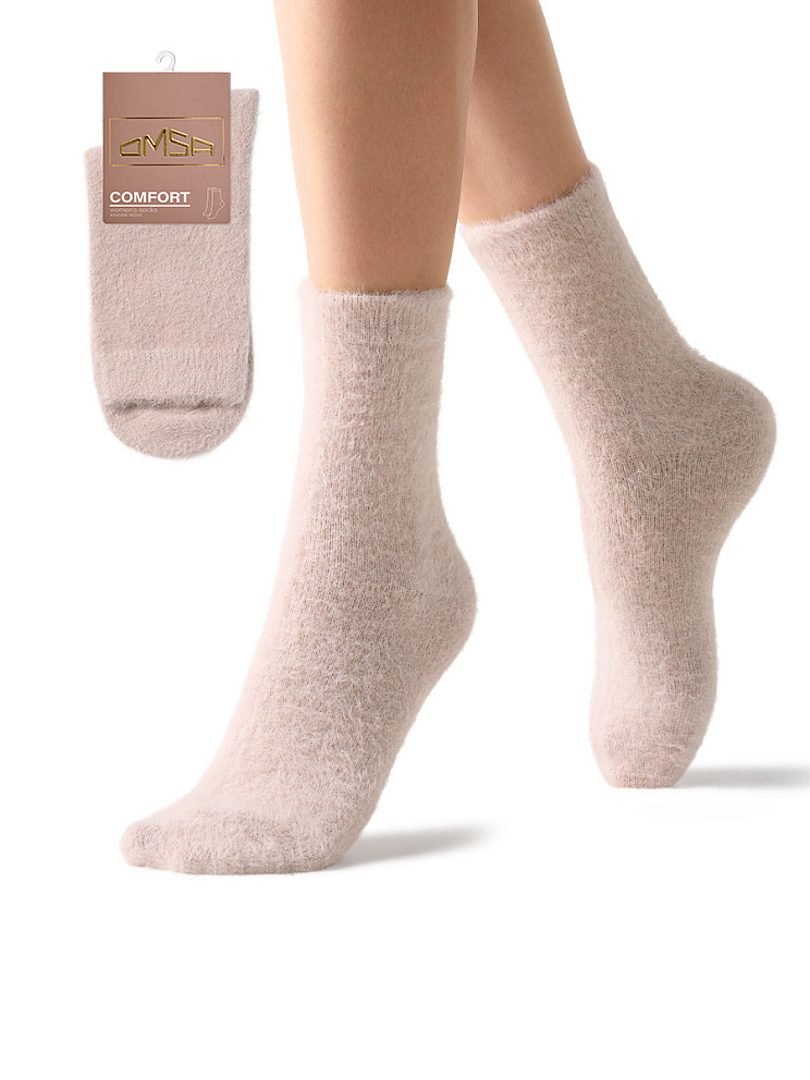 OMSA Носки женские COMFORT 350 из нитки "травка" rosa antico 35-38