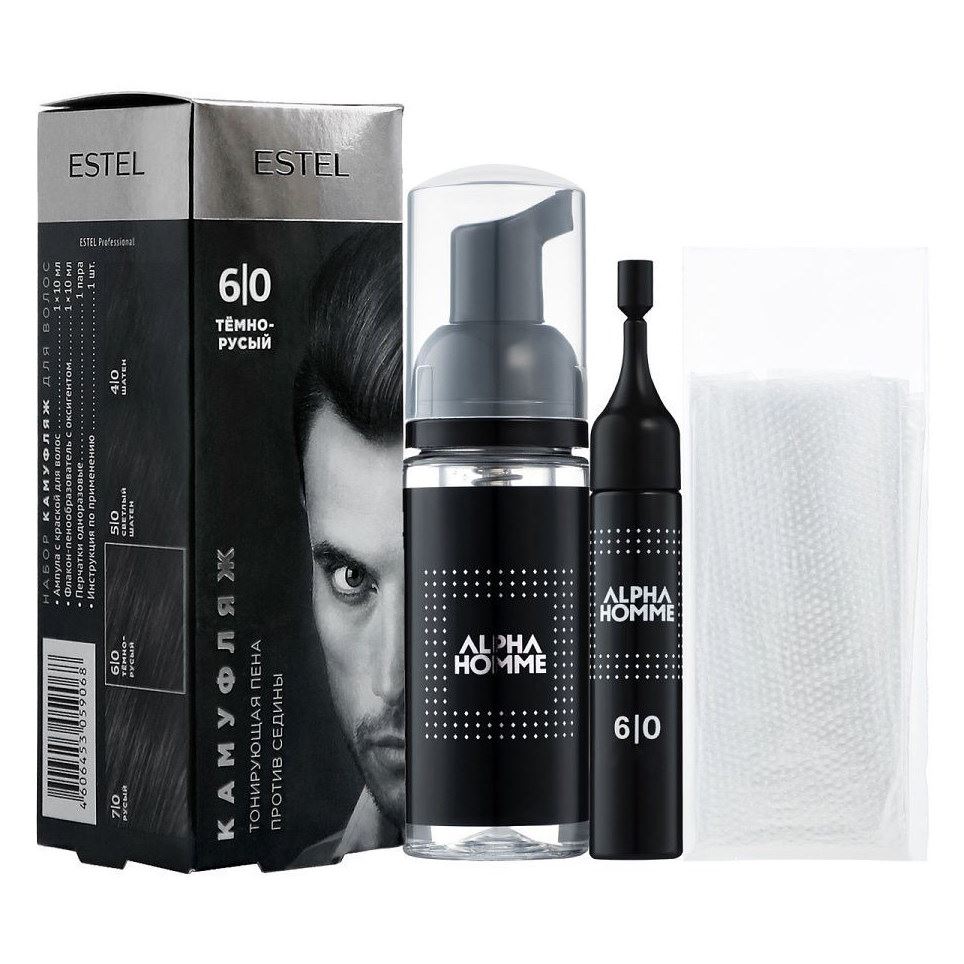 ESTEL ALPHA Краска -камуфляж для седины 6/0 Тёмно-русый