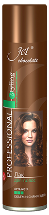 Лак Джет (Jet chocolate) Styling(3) maxi 300мл /12шт в кор