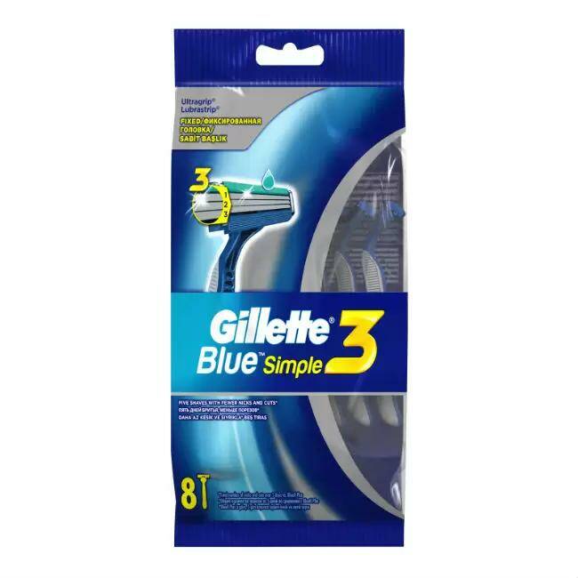 Gillette Blue 3 Simple Станки однораз.(8шт пакет)