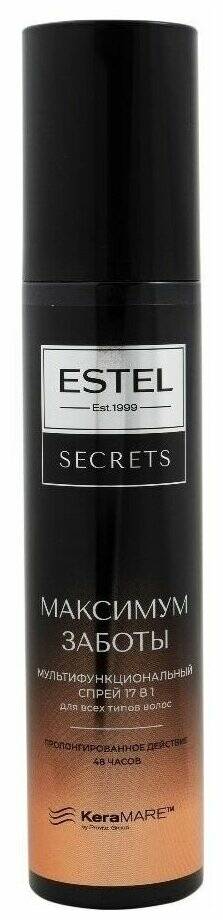 ESTEL"SECRETS" МАКСИМУМ ЗАБОТЫ"Мультифункц-ый спрей 17в1 д/всех тип.волос 200мл