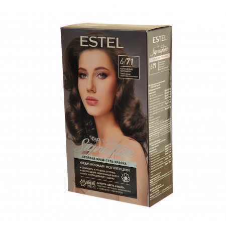 ESTEL COLOR Signature Стойкая крем-гель  д/в тон 6/71 Коричневый перламутр