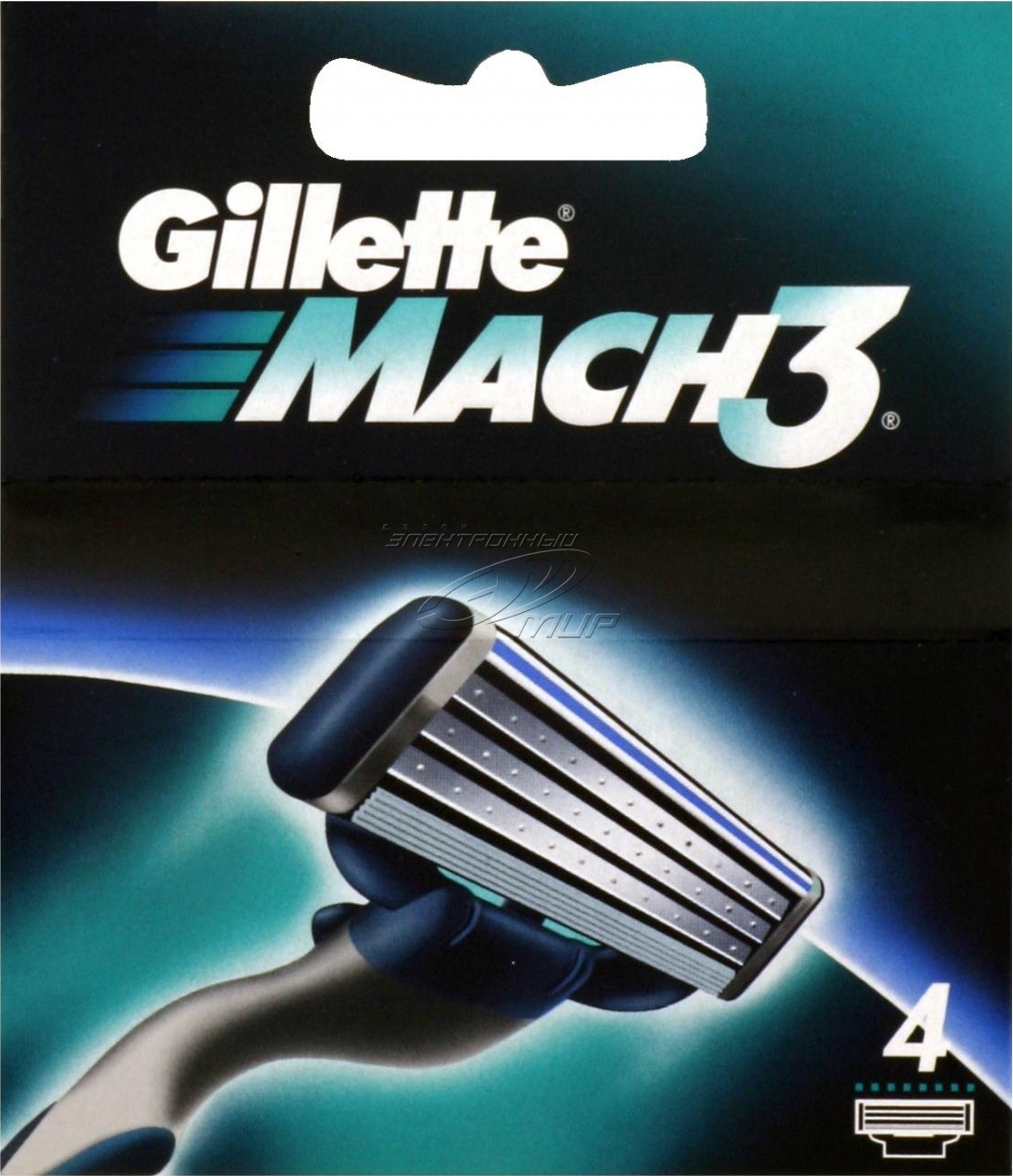 Mach 3 Кассеты 4шт стикер