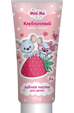 MINI ME Зубная паста для детей «Клубничный гель-мусс» 75г/30К