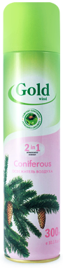 Освежитель GOLD WIND Coniferous 300мл /12шт в кор