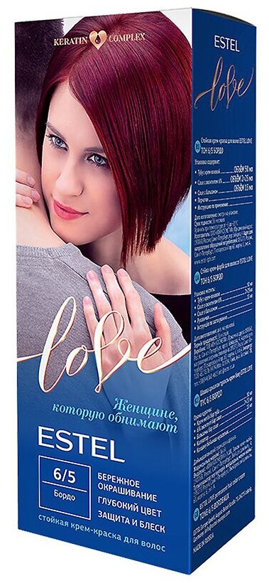 ESTEL LOVE Стойкая крем-краска  д/в тон 6/5 Бордо