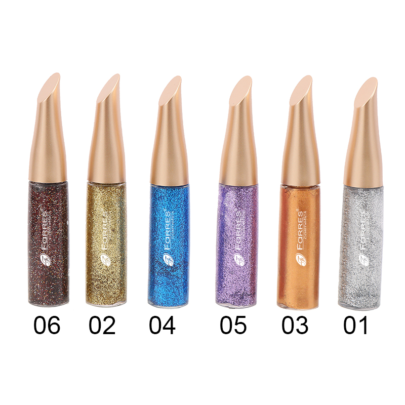 Farres Подводка для глаз 8011-03 цветная с блестк.(бронза) тонкая кисточка