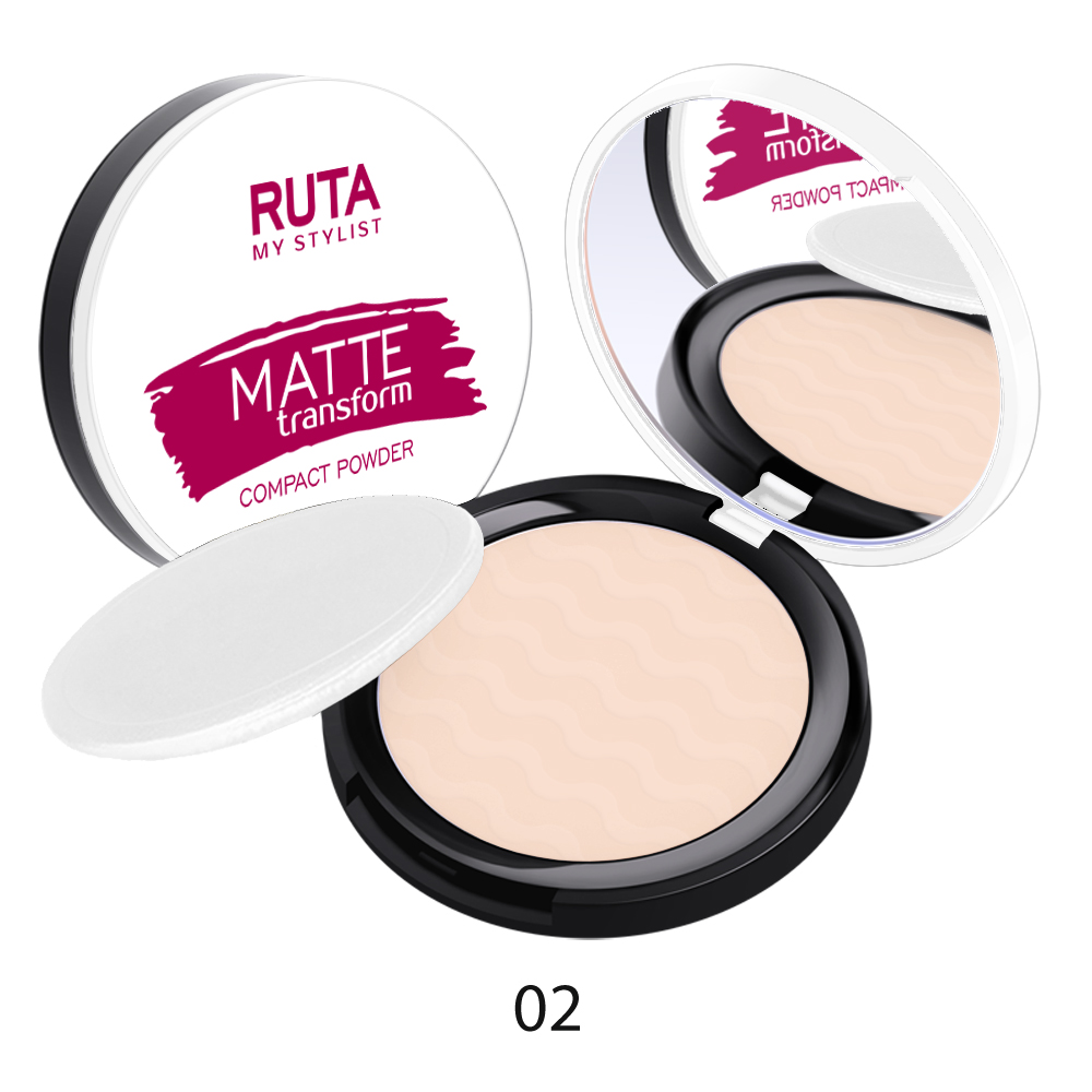 РУТА Пудра компактная MATTE TRANSFORM 02 светлый беж