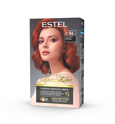 ESTEL COLOR Signature Стойкая крем-гель  д/в тон 8/54 Красная медь