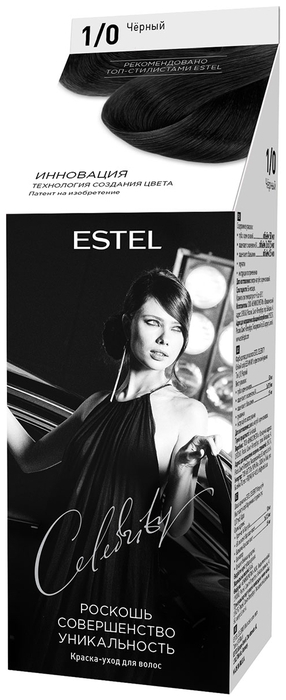 ESTEL CELEBRITY Краска-уход д/волос 1/0 черный