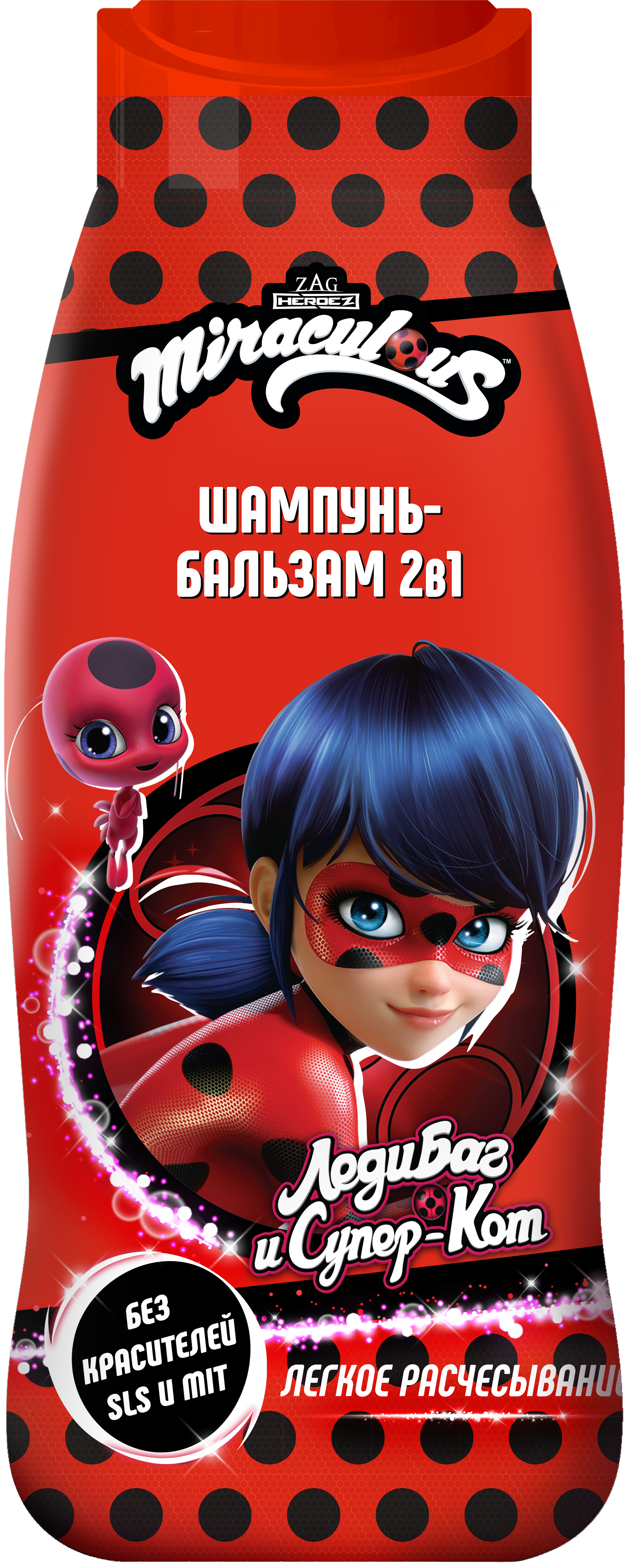 ЛЕДИ БАГ Шампунь-бальзам 2в1 Чудесная Леди Баг 400мл