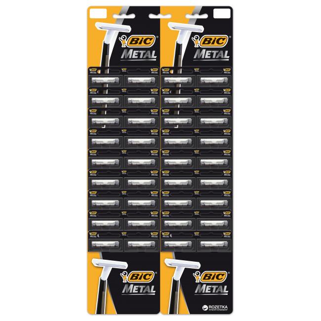BIC Станок однор. 1лезвие Metal с защ.металл.полосой (1шт) 36 на карте