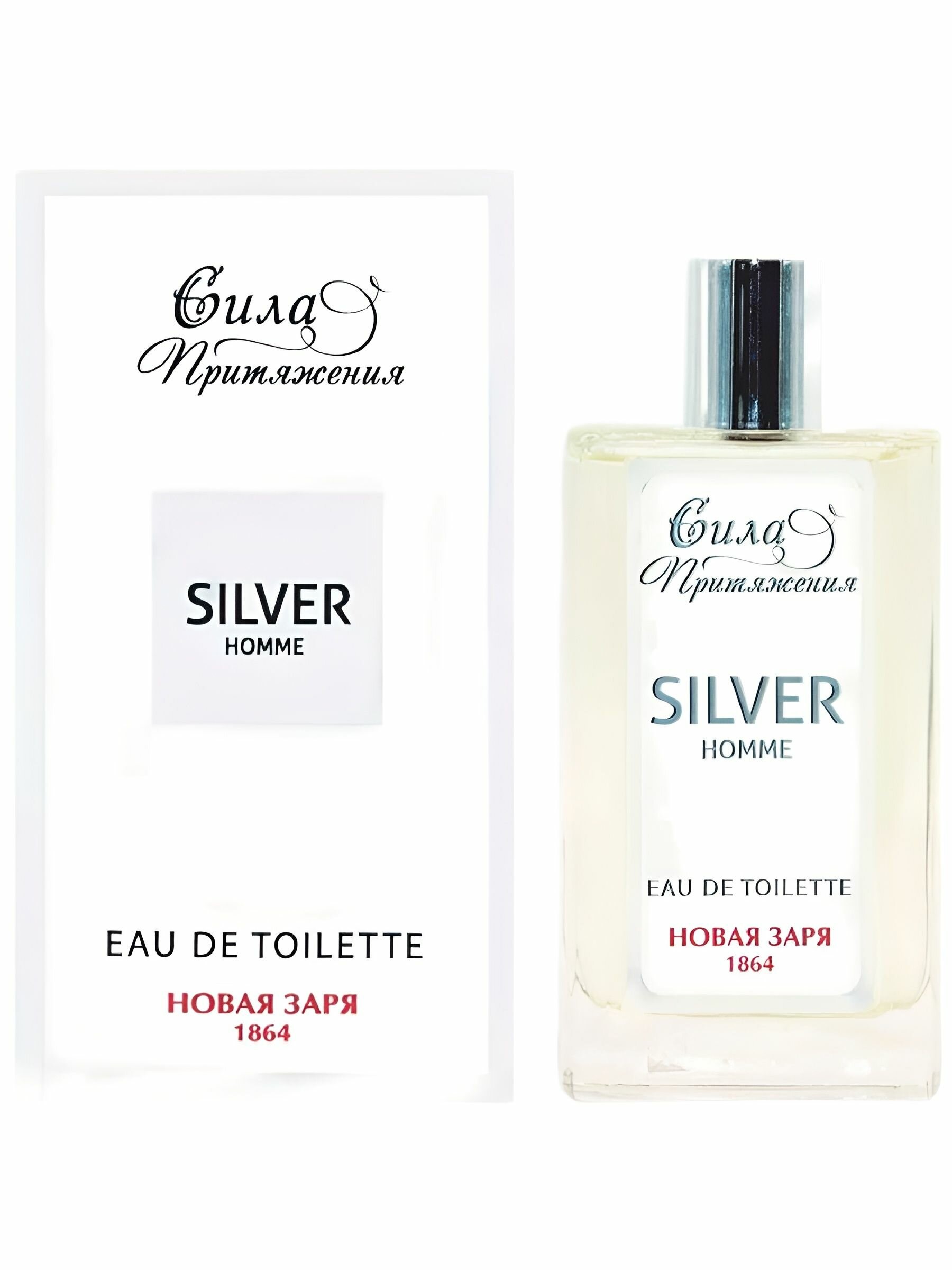 Туалетная вода для мужчин Серебро 100мл Новая заря