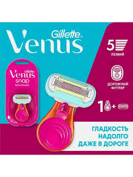 Venus SNAP Станок+ Кассеты женские 1шт стикер