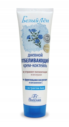Ф Белый лён Крем-коктейль дневной отбеливающий защ.от солнца 100мл
